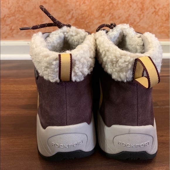 ROCKPORT Purple Leather Ankle Sneakers Size 10 - Picture 7 of 16